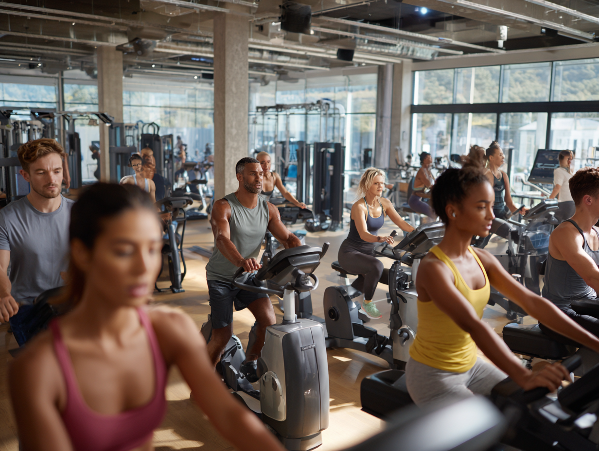 Активні люди різного віку займаються фітнесом